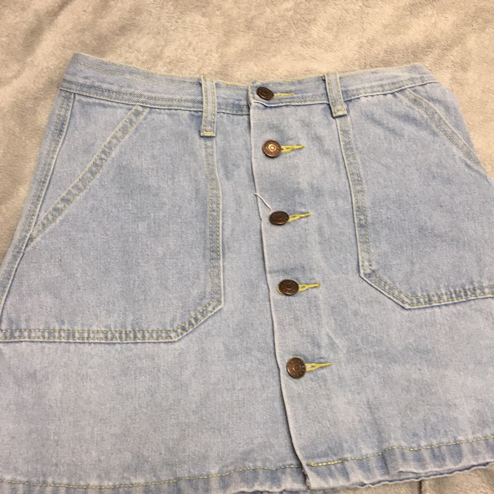 Jean button up skirt
